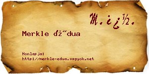 Merkle Édua névjegykártya